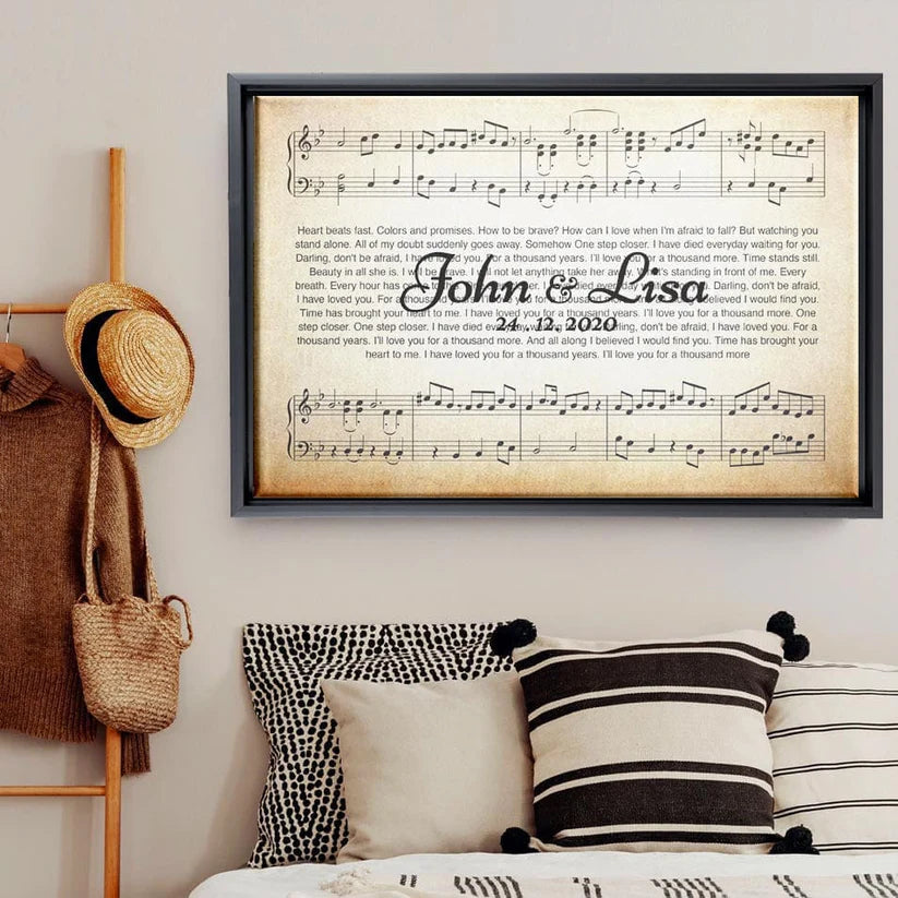 Song Lyrics On Canvas Custom Wall Art